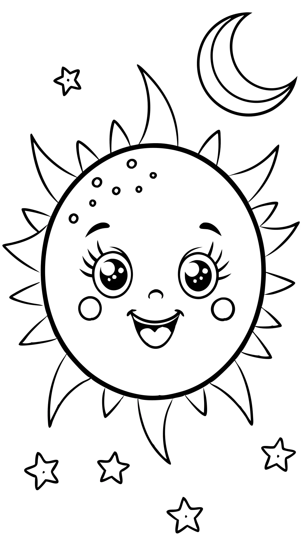 coloriages d’éclipse solaire gratuit